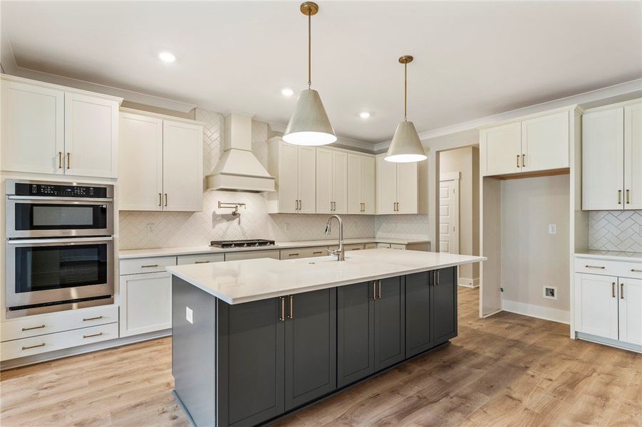 This spacious bedroom offers ample natural light a