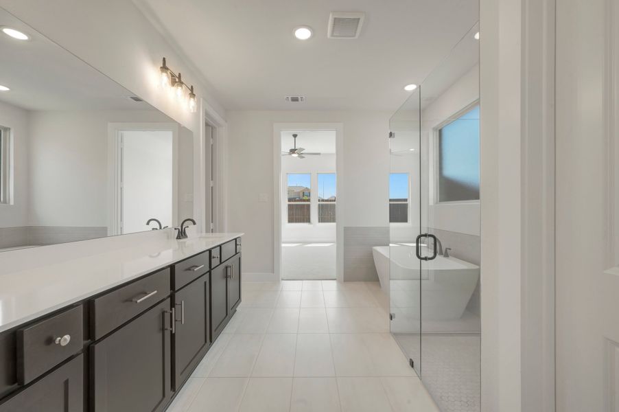 Furnished interior view inside a new home in The Meadows, Denton (Image 10).