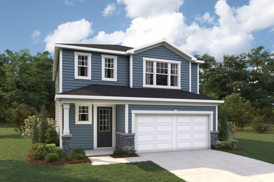 Representative exterior photo of a completed home built from the Marion by Mattamy Homes in Stonebarrow, Lillington, NC (Image 5).