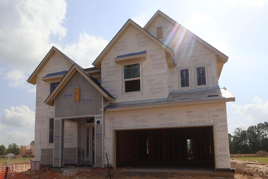 In-progress construction of a new home in Woodson’s Reserve, Spring, TX (Image 6).