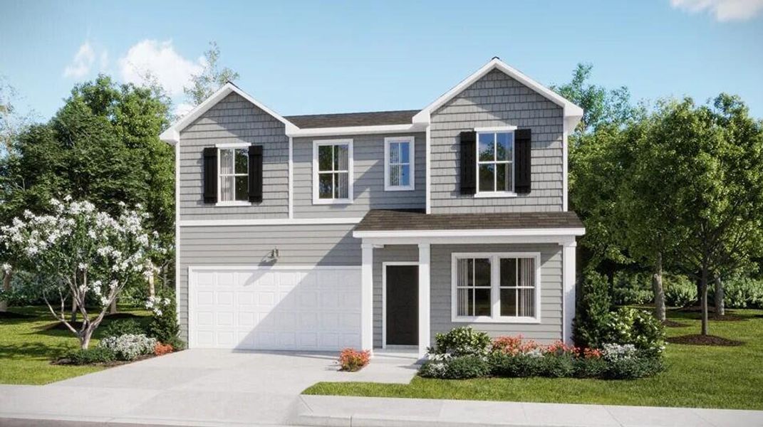 Front exterior of a new home in Cypress Preserve, Moncks Corner, SC, highlighting curb appeal (Image 1). Front exterior of a new home in Cypress Preserve, Moncks Corner, SC, highlighting curb appeal (Image 1).