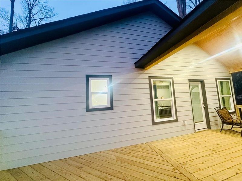 Exterior details and patio area of a home in , Commerce (Image 17). Exterior details and patio area of a home in , Commerce (Image 17).