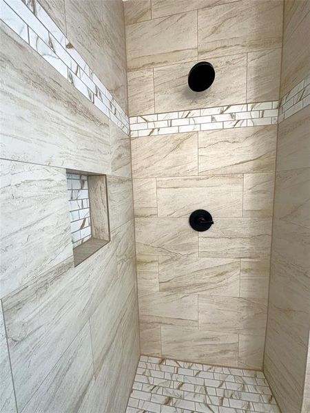 View of Primary shower tile