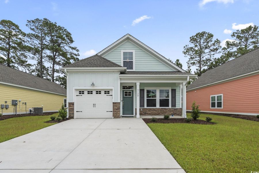 Front exterior of a new home in White Oak Estates, Conway, SC, highlighting curb appeal (Image 25).