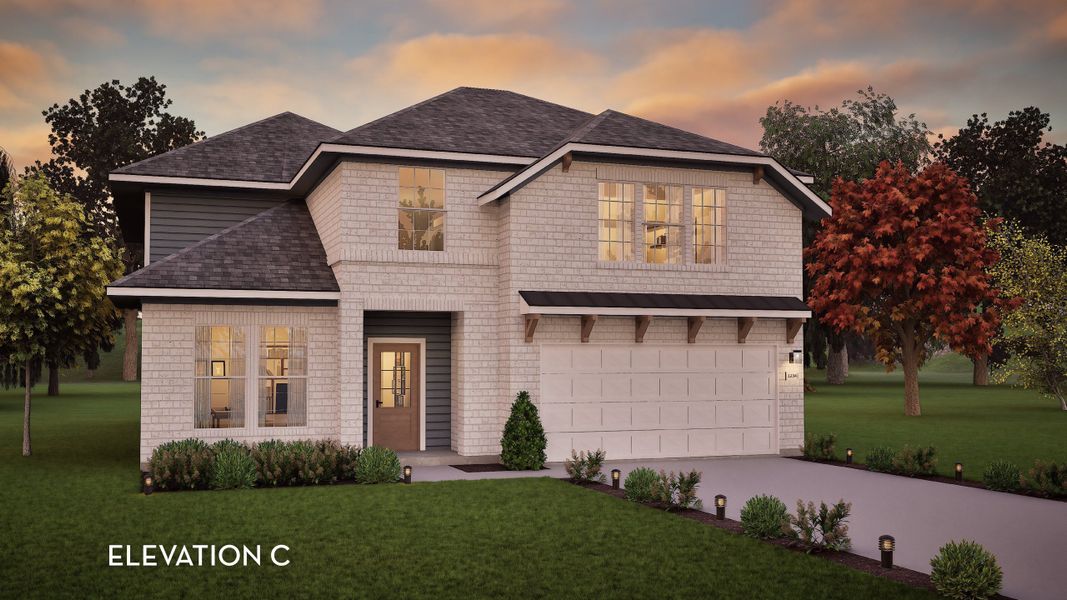 Representative exterior photo of a completed home built from the Hayden by CastleRock Communities in Sundance Cove, Crosby, TX (Image 23).