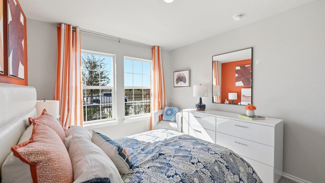 Furnished interior view inside a new home in Lonestar at Liberty Trails, Fort Worth (Image 33). Furnished interior view inside a new home in Lonestar at Liberty Trails, Fort Worth (Image 33).