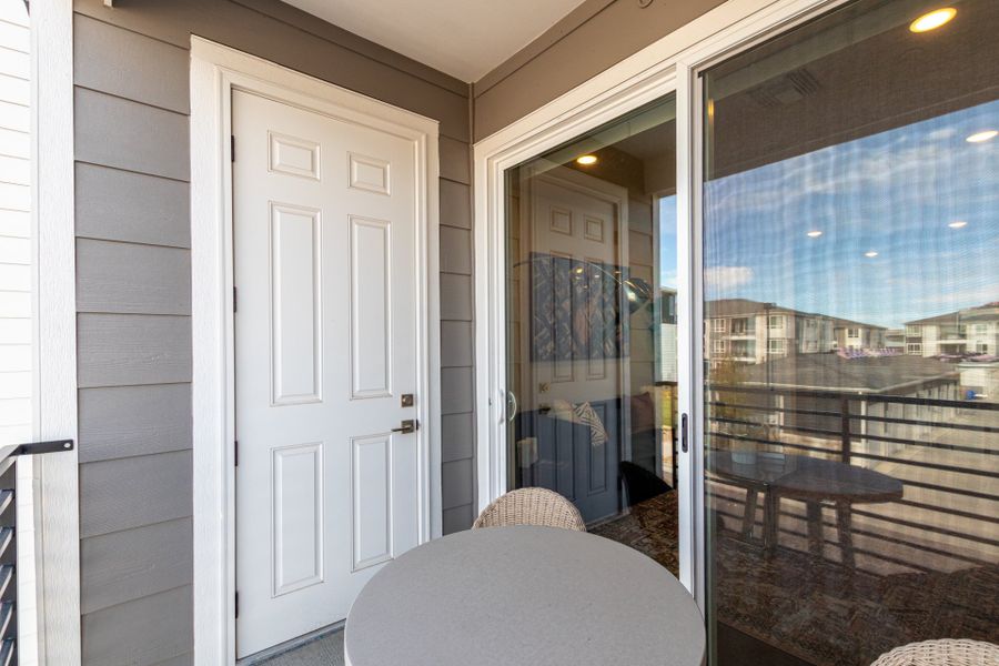 Exterior details and patio area of a home in Gateway Commons, Denver (Image 2). Exterior details and patio area of a home in Gateway Commons, Denver (Image 2).