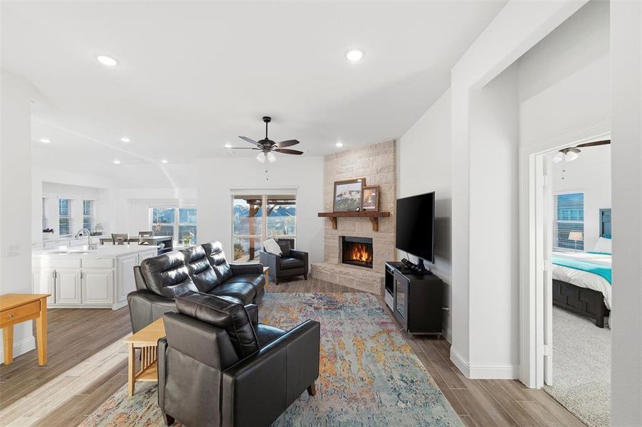 Living area is open and welcoming Living area is open and welcoming