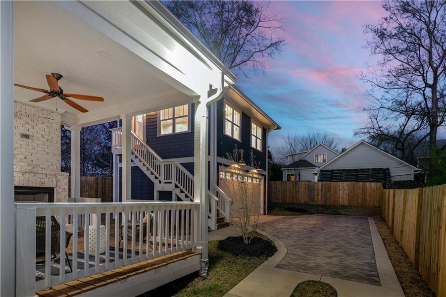 Exterior details and patio area of a home in , Atlanta (Image 32).