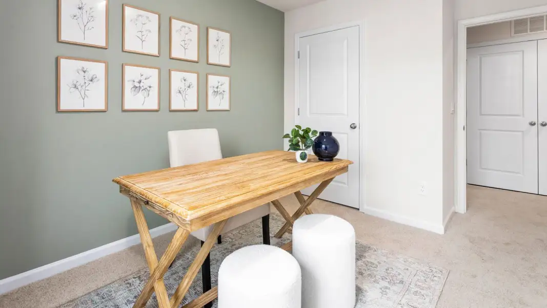 Furnished interior view inside a new home in North Village Townes, Greensboro (Image 23).