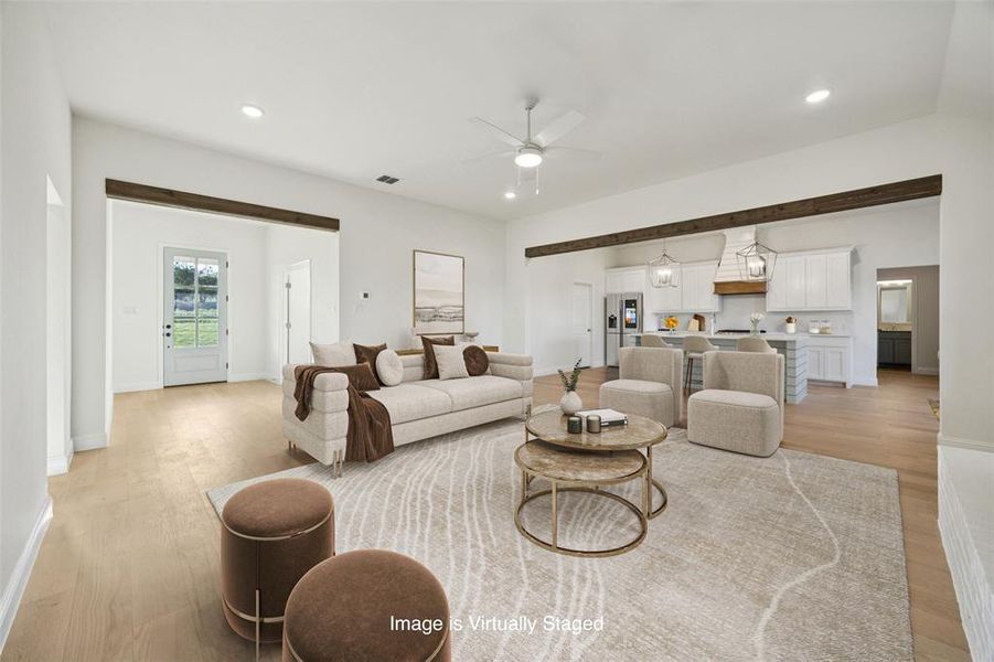 Furnished interior view inside a new home in The Reserve At Brock, Weatherford (Image 6).