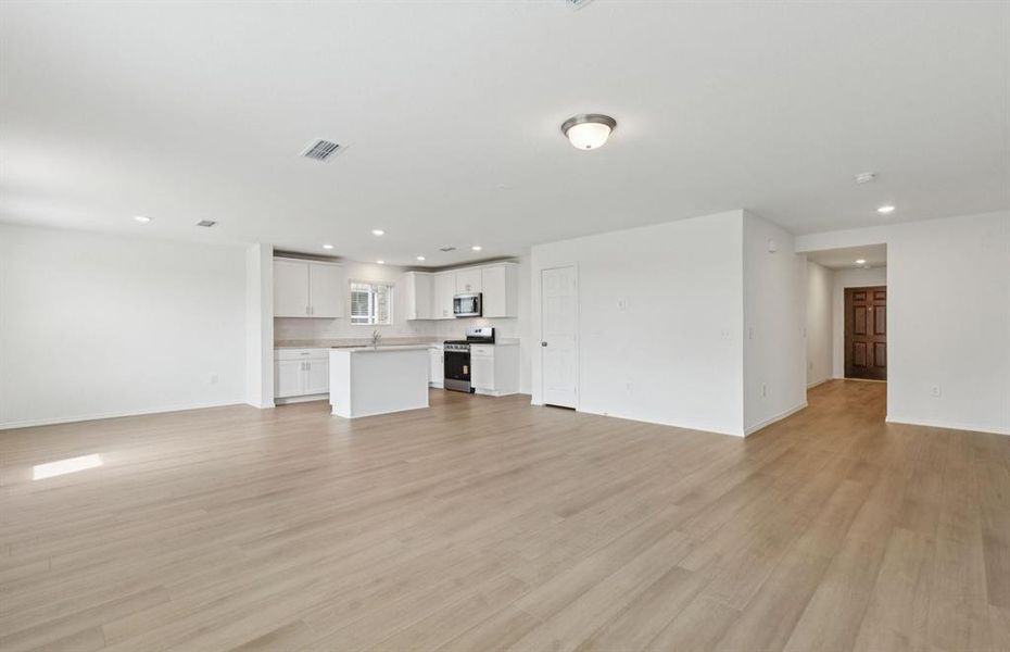 Open concept throughout main living areas