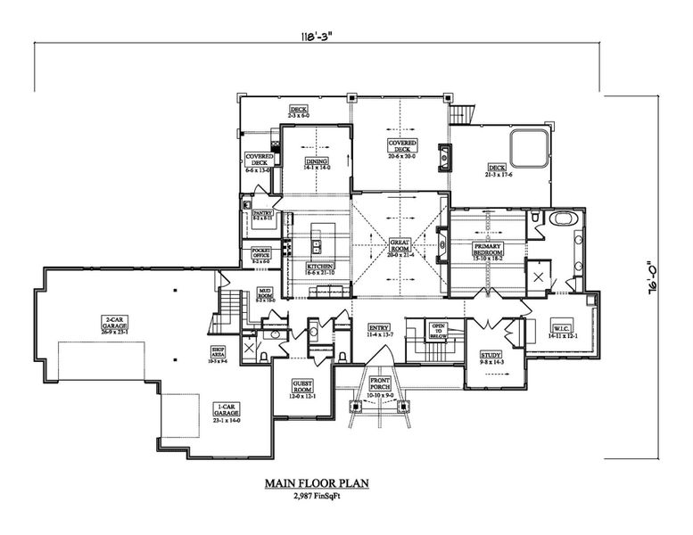 Main Level Floor Plan