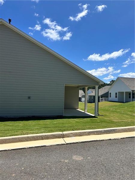 Exterior details and patio area of a home in Villages at Cedar Hill, Dallas (Image 28). Exterior details and patio area of a home in Villages at Cedar Hill, Dallas (Image 28).