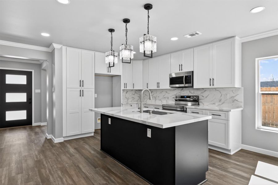 Furnished interior view inside a new home in , Cleveland (Image 10).