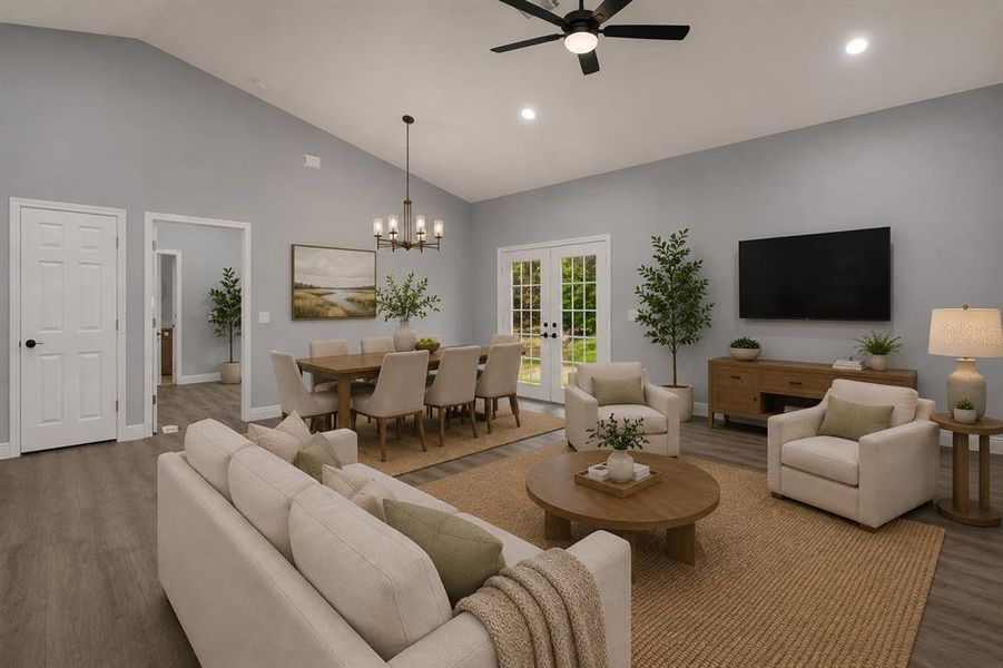 Furnished interior view inside a new home in , Deland (Image 11).