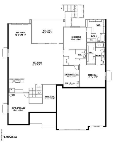 Plan C663 Basement Plan C663 Basement
