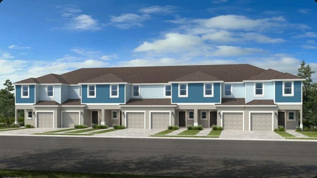Front exterior of a new home in Skye Ranch Community Group Page, Sarasota, FL, highlighting curb appeal (Image 1). Front exterior of a new home in Skye Ranch Community Group Page, Sarasota, FL, highlighting curb appeal (Image 1).