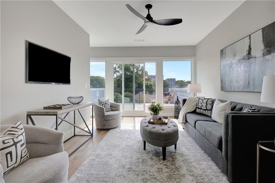 Furnished interior view inside a new home in , Atlanta (Image 38).