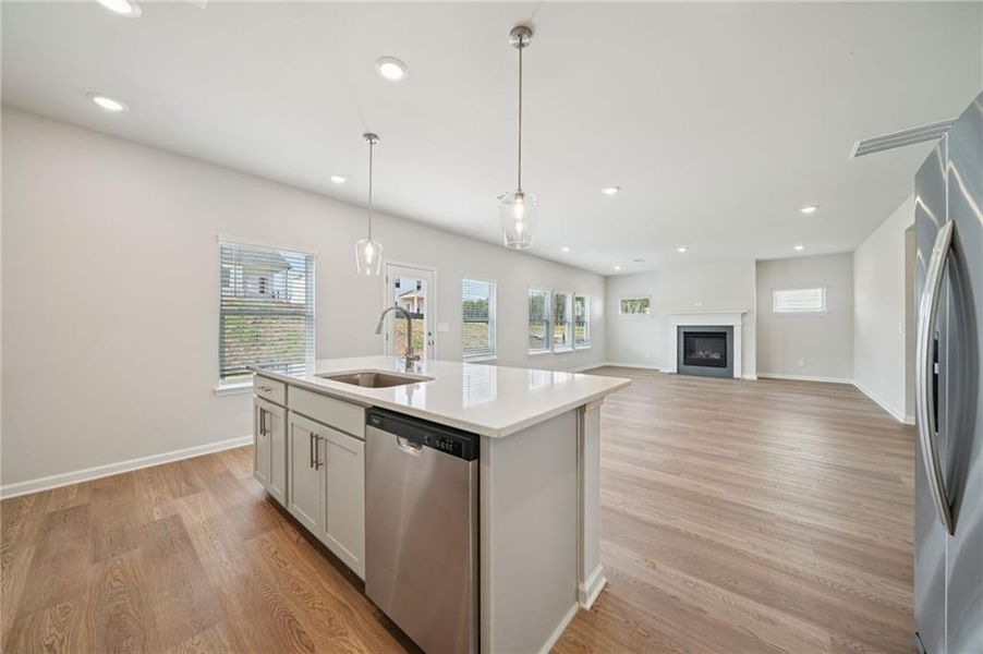 Furnished interior view inside a new home in Parkside at Grayson, Grayson (Image 7).