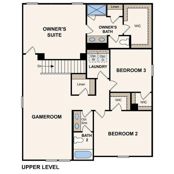 2D floor plan layout of this home in Grants Landing, Salisbury, NC (Image 4).