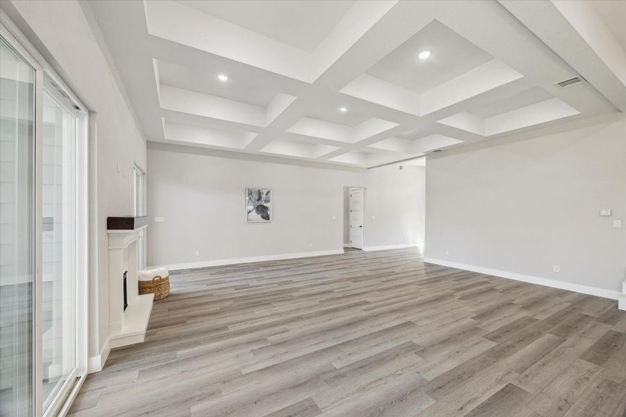 Admiring the beauty of this Great Room from the side of the Kitchen