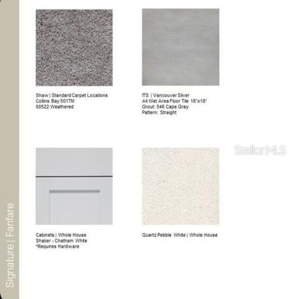 Sample of building materials used in homes in Waterstone, Groveland (Image 19). Sample of building materials used in homes in Waterstone, Groveland (Image 19).
