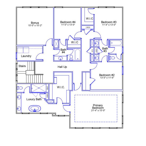 2D floor plan layout of this home in Sweetbrier, Durham, NC (Image 3).