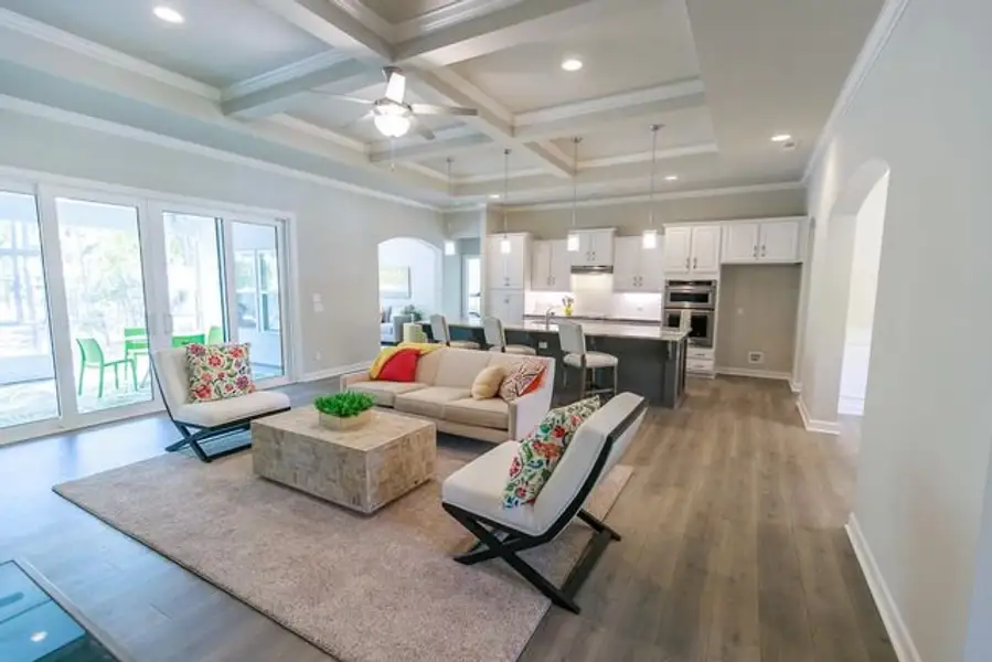 Representative furnished interior of a home built from the Langley by True Homes in Edgewater - Cottage Greens, Lancaster (Image 4).