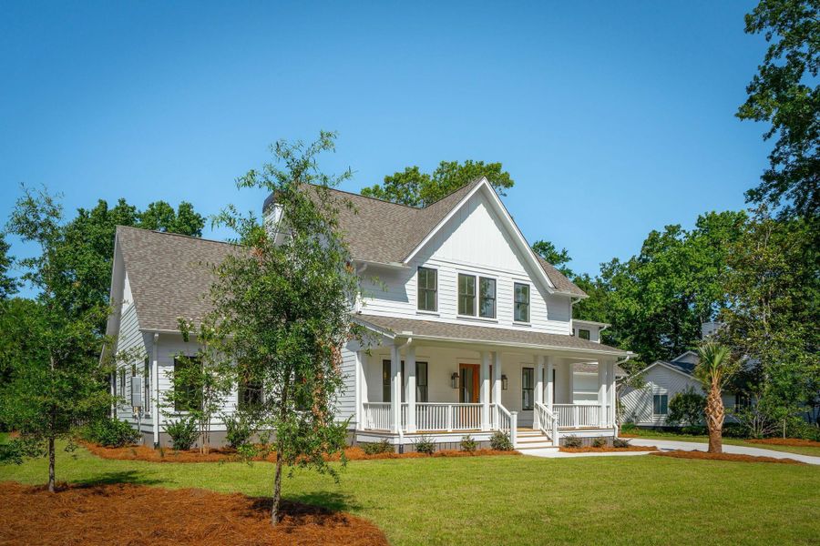 Front exterior of a new home in , Mount Pleasant, SC, highlighting curb appeal (Image 35). Front exterior of a new home in , Mount Pleasant, SC, highlighting curb appeal (Image 35).