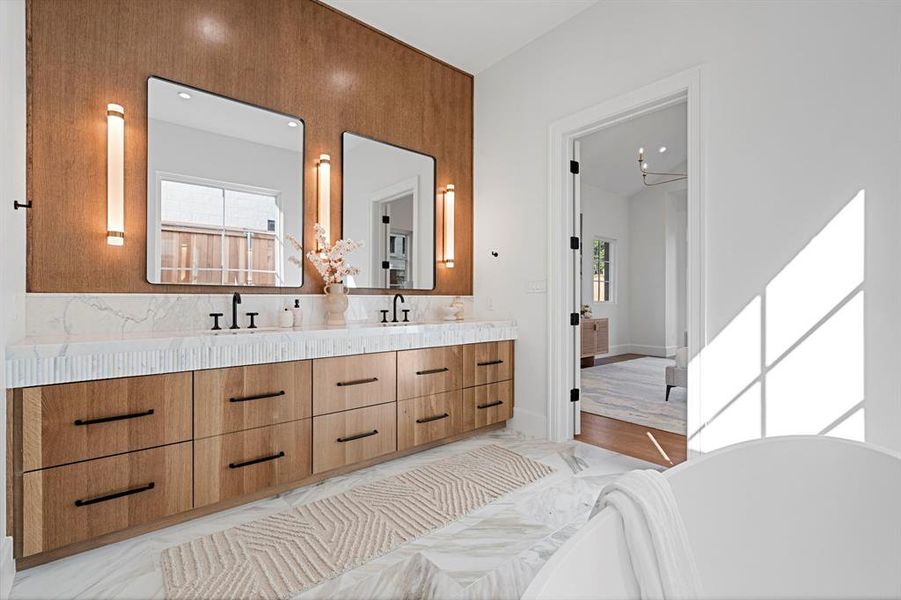 Furnished interior view inside a new home in , Dallas (Image 22).