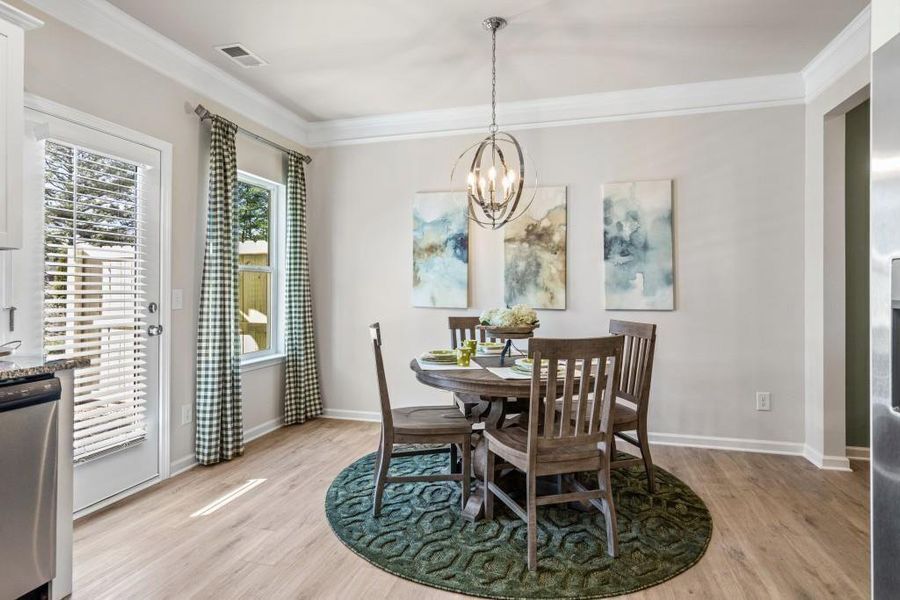 Furnished interior view inside a new home in The Andros, Dalton (Image 6).
