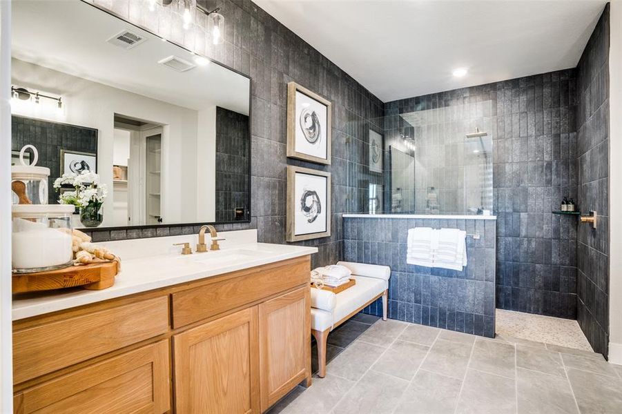 Furnished interior view inside a new home in Fields, Frisco (Image 3). Furnished interior view inside a new home in Fields, Frisco (Image 3).