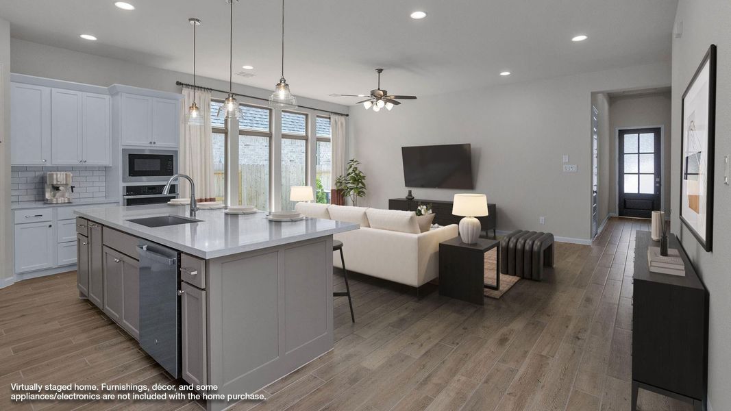 Furnished interior view inside a new home in The Groves 45', Humble (Image 3).