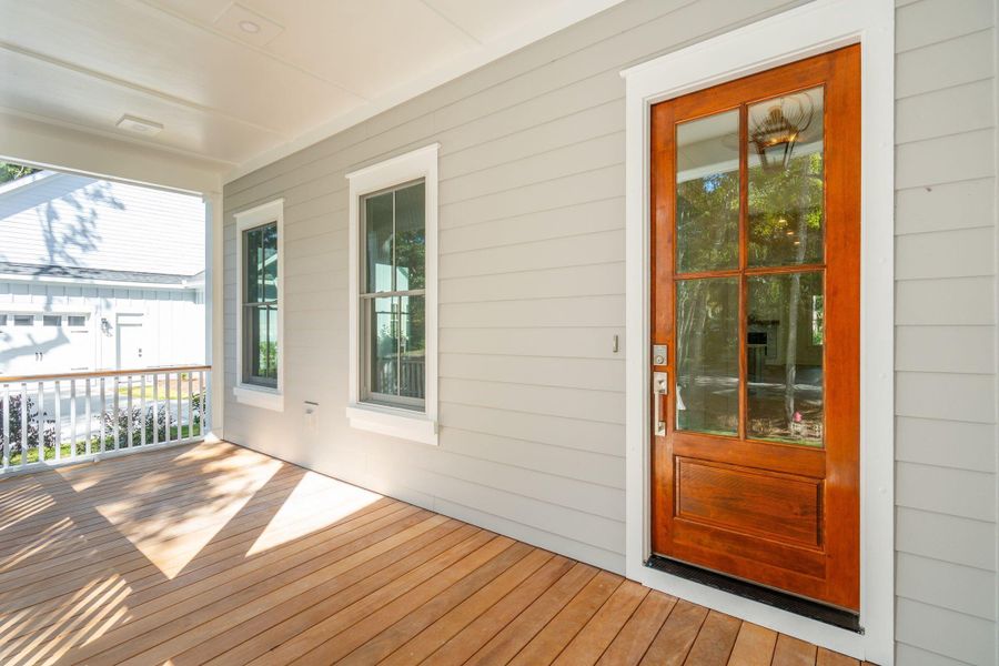 Exterior details and patio area of a home in , Johns Island (Image 32).