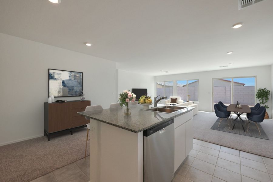 Furnished interior view inside a new home in Cross Creek Ranch, Coolidge (Image 9).