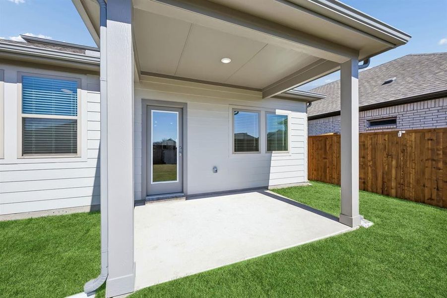 Covered Patio in the Mesquite home plan by Trophy Signature Homes – REPRESENTATIVE PHOTO Covered Patio in the Mesquite home plan by Trophy Signature Homes – REPRESENTATIVE PHOTO
