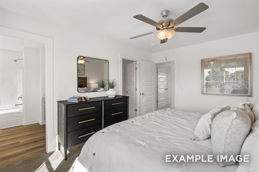 Furnished interior view inside a new home in The Towns at Red River, Gallatin (Image 36).