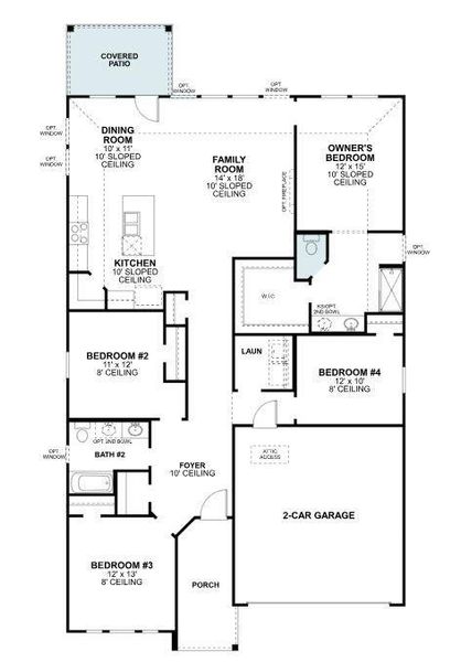 2D floor plan layout of this home in Sagebrook, Argyle, TX (Image 2). 2D floor plan layout of this home in Sagebrook, Argyle, TX (Image 2).