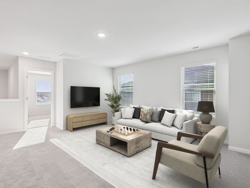 Furnished interior view inside a new home in Marshburn Landing - Signature Series, Wendell (Image 12). Furnished interior view inside a new home in Marshburn Landing - Signature Series, Wendell (Image 12).