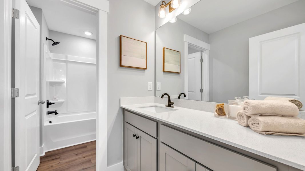 Representative furnished interior of a home built from the Lighthouse by DRB Homes in Chestnut Farms, Longs (Image 33).