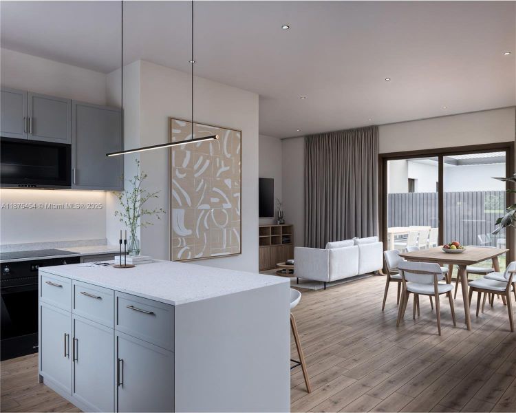 Furnished interior view inside a new home in , Miami (Image 4). Furnished interior view inside a new home in , Miami (Image 4).