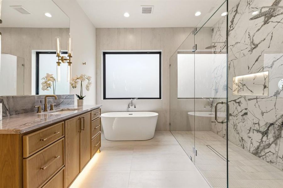 Furnished interior view inside a new home in , Dallas (Image 17).