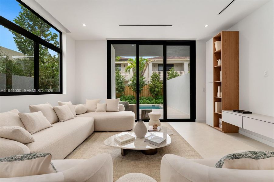 Furnished interior view inside a new home in , Miami (Image 15).