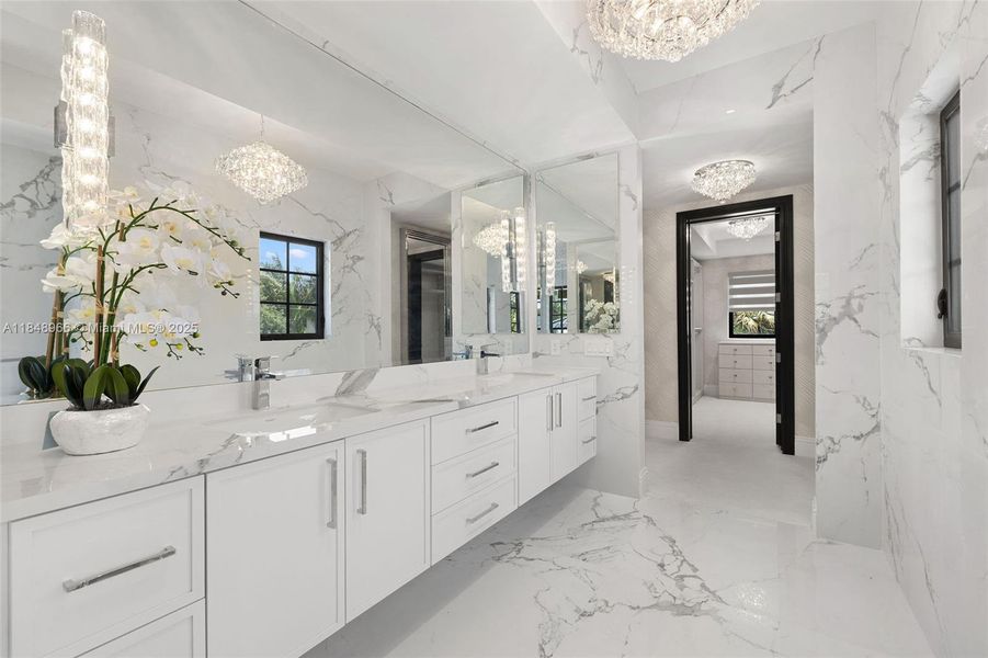 Furnished interior view inside a new home in , Miami Beach (Image 19). Furnished interior view inside a new home in , Miami Beach (Image 19).