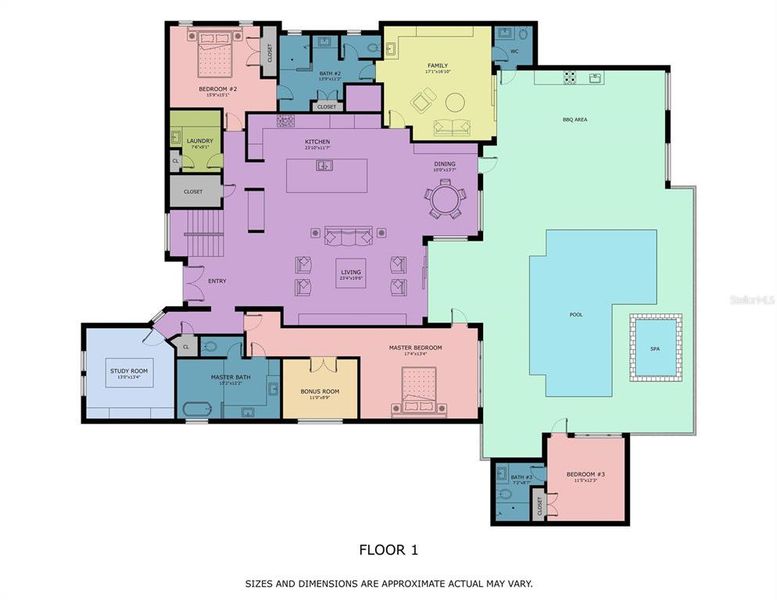 2D floor plan layout of this home in , Sarasota, FL (Image 3).