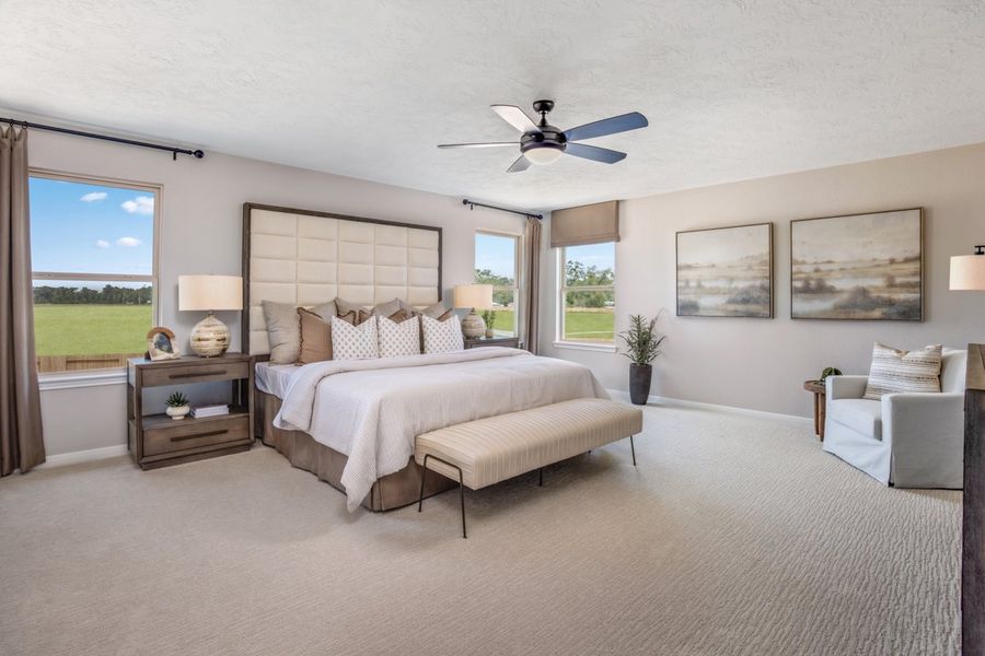 Representative furnished interior of a home built from the 2444 Modeled by KB Home in Madera Preserve, New Caney (Image 13).