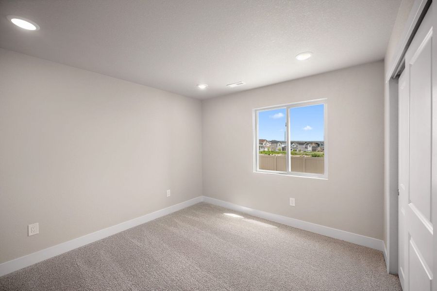 Spacious, unfurnished interior of a new home in Trails at Aspen Ridge-3, Colorado Springs (Image 26). Spacious, unfurnished interior of a new home in Trails at Aspen Ridge-3, Colorado Springs (Image 26).