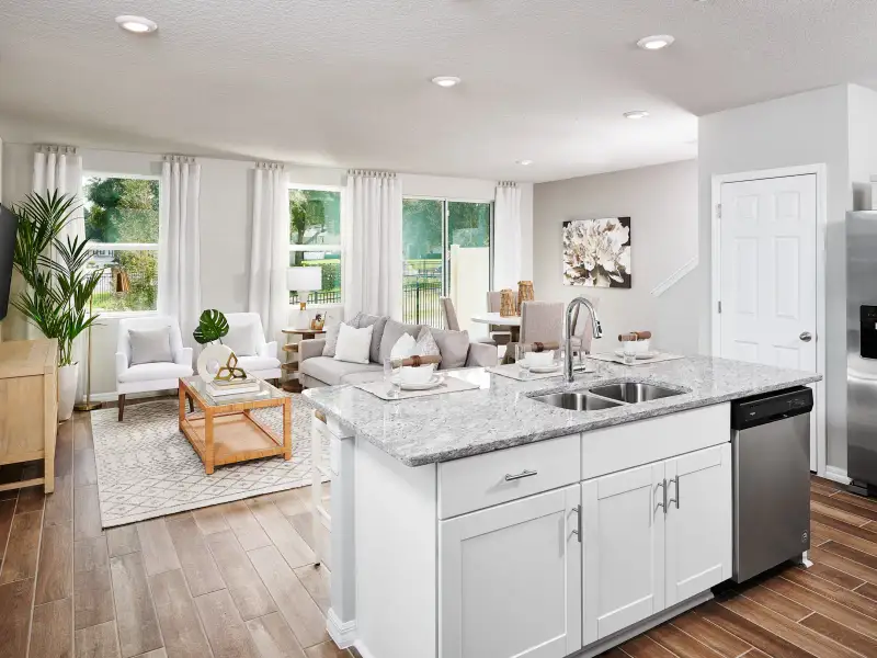 Furnished interior view inside a new home in Cypress Meadows - The Villas, Jacksonville (Image 3).