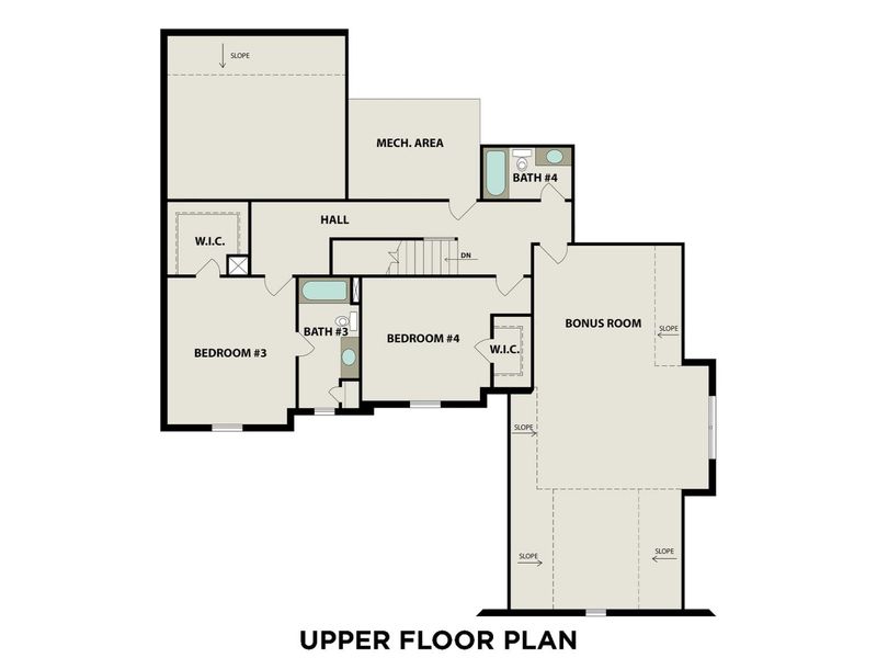 2D floor plan layout for the The Hawkins by Davidson Homes LLC in Shelton Square, Murfreesboro, TN (Image 5). 2D floor plan layout for the The Hawkins by Davidson Homes LLC in Shelton Square, Murfreesboro, TN (Image 5).